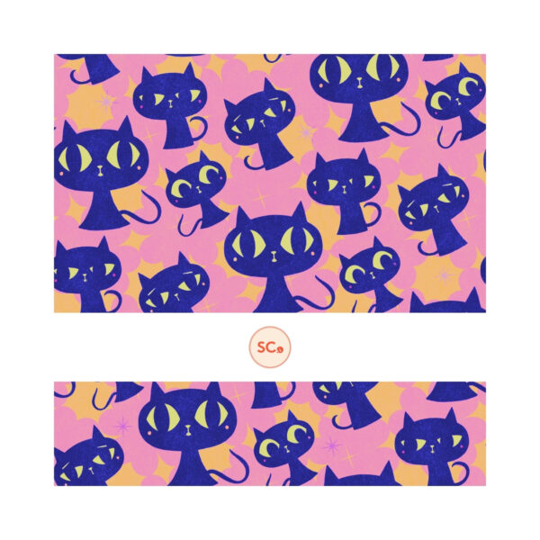 Whimsical Midcentury Cats Pattern