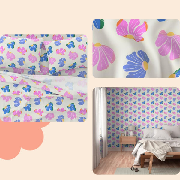 Falling Flowers Minimalism Pattern - Image 2