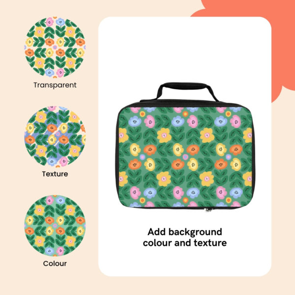 Happy Flower Square Pattern | Transparent Background - Image 2